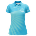 Custom Personalized Blue Womens Golf Polo Shirts Custom Name Golf Shirts For Women Golfing Gifts