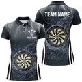 Custom Navy Blue Thunder Lightning Darts Polo Shirts Custom Dart Shirts For Women Dart Jerseys