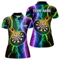 Custom Colorful Thunder Lightning Darts Polo Shirt Custom Darts Shirt For Women Dart Jerseys