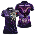 Custom Purple Thunder Lightning Eagle Darts Polo Shirt Custom Darts Shirt For Women Dart Jerseys
