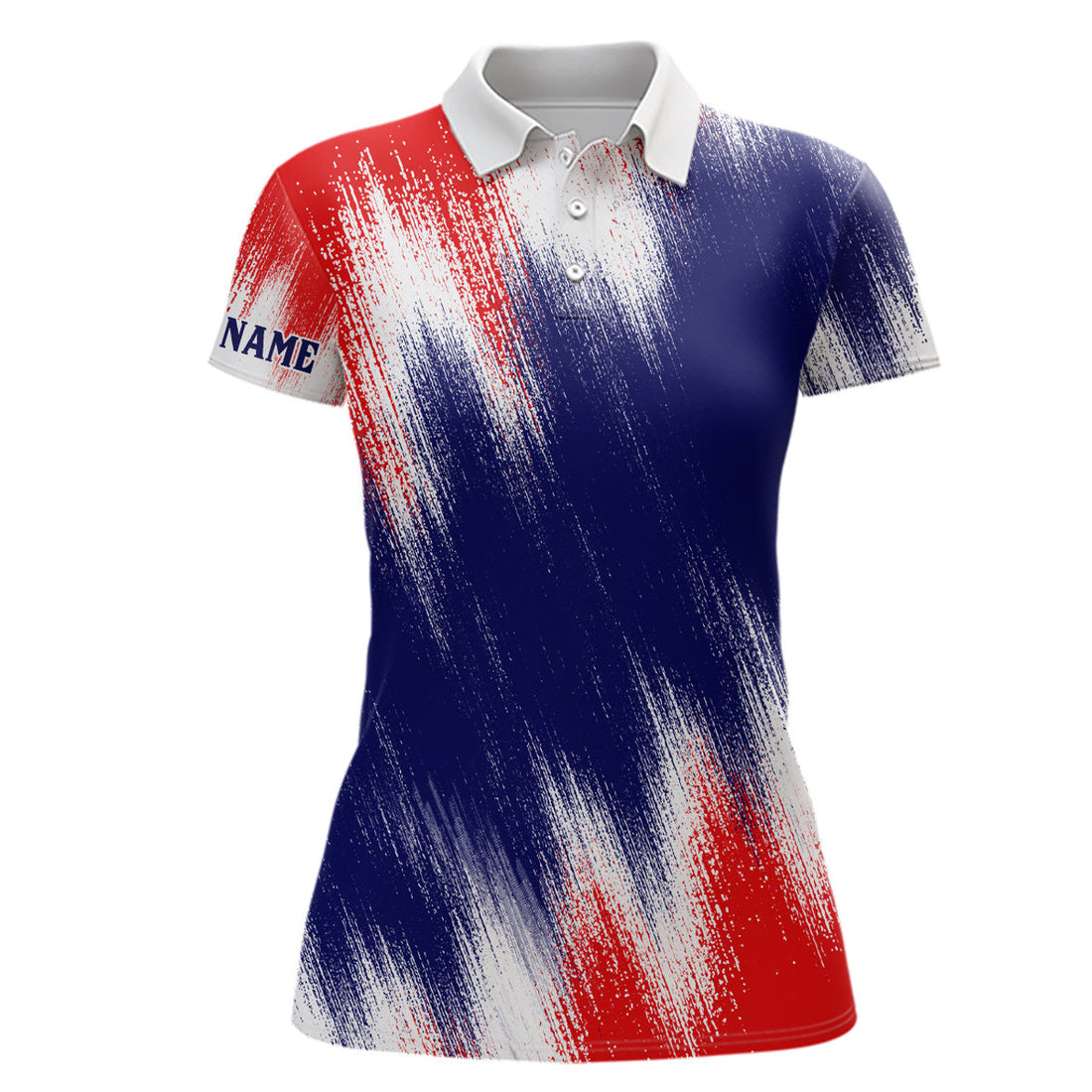 Custom American Flag Womens Golf Polo Shirts Custom Patriotic Golf Shirts For Women Golfing Gifts