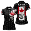 Custom Canadian Flag Personalized Women Darts Polo Shirt Custom Patriotic Darts Jersey For Women