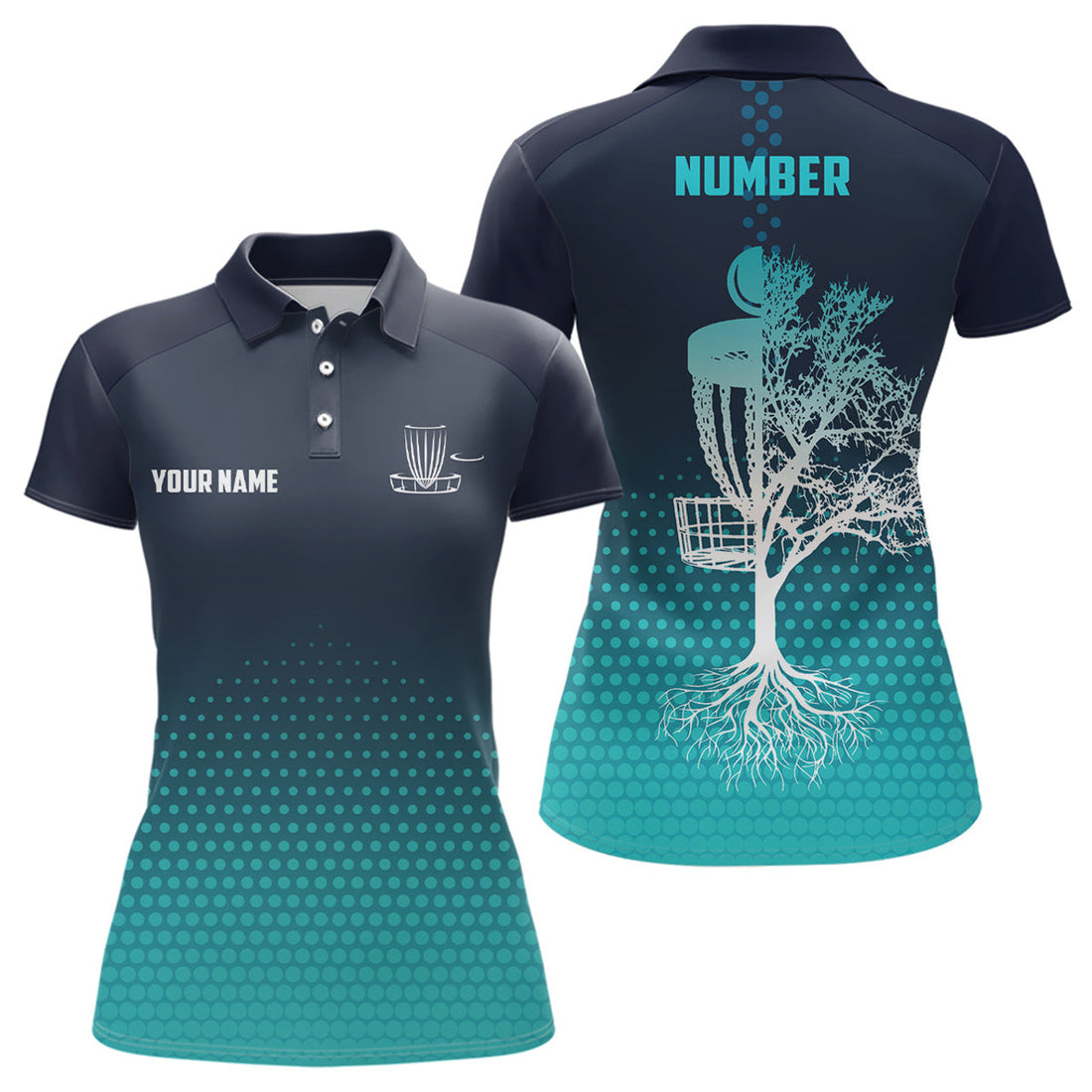 Custom Personalized Women Disc Golf Polo Shirt Hive Number Disc Golf Tops For Women Disc Golf Basket