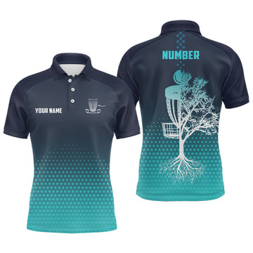 Personalized Mens Disc Golf Polo Shirt Hive Custom Number Disc Golf Tops For Men Disc Golf Basket