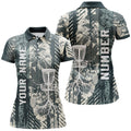 Custom Personalized Wild Grunge Disc Golf Polo Shirt Custom Disc Golf Shirts For Women Golf Gifts