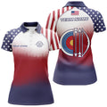 Custom Personalized American Flag Target Archery 3D Polo Shirts For Women, Custom Archery Jerseys Designs