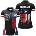 Custom Personalized Vintage Texas Flag Target Archery Polo Shirts For Women Custom Patriotic Archery Shirts