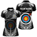 Custom Personalized Thunder Lighting Target Archery 3D Polo Shirts For Women, Custom Archery Team Jerseys