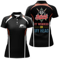 Custom Personalized It Worked In My Head Billiard Polo Shirts For Women, 8 Ball Pool Championship Shirts