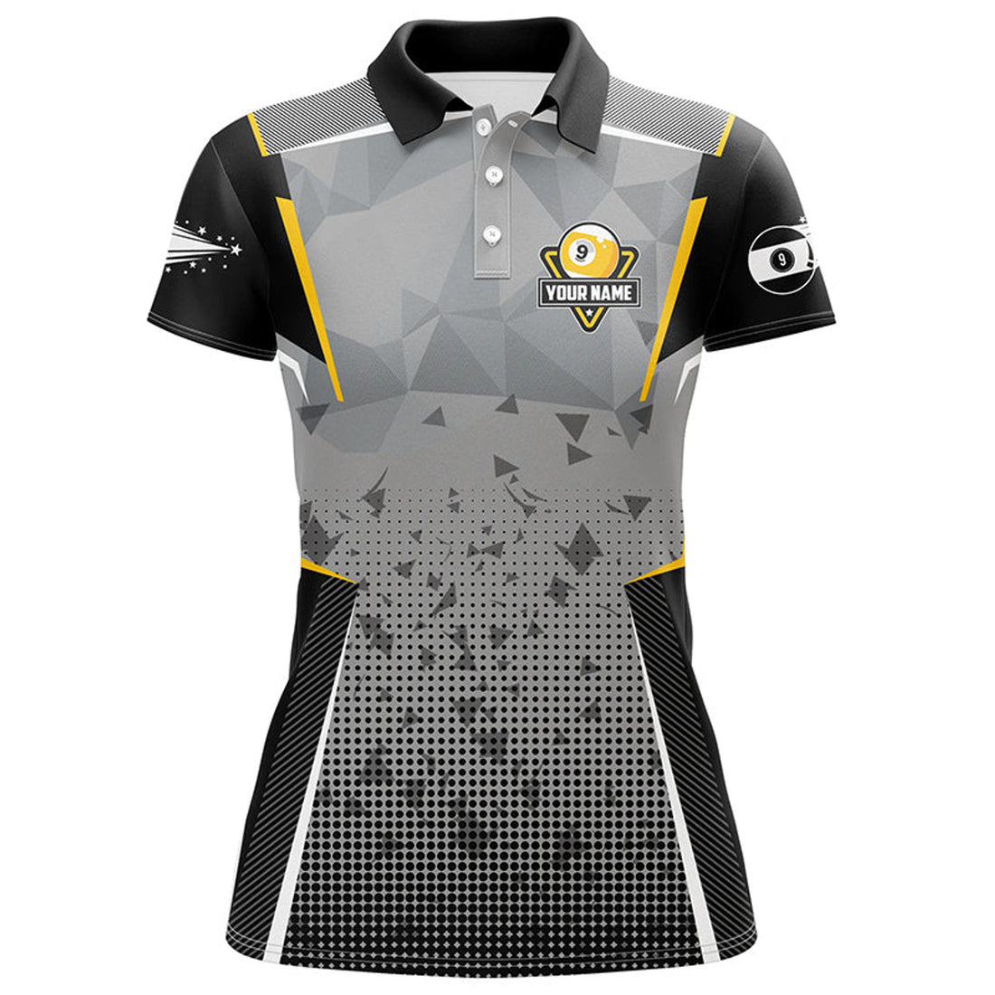 Custom Personalized 9 Ball Pool Billiard Polo Shirts For Women, Custom Billiard 9 Ball Pool Team Shirts