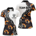Custom Personalized Flame 8 Ball Pool Polo Shirts Custom Billiard Shirts For Women Billiard Team Jerseys