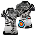 Custom Personalized Modern Compound Bow And Arrow Archery Polo Shirts For Women, 3D Target Archery Shirts