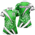 Custom Personalized Green Jerseys Darts Board 3D Women Darts Polo Shirts Custom Team League Darts Shirts
