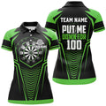 Custom Put Me Down For 100 Black Green Women Darts Polo Shirts Custom Funny Dart Shirts Dart Team Jerseys