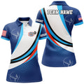 Custom Personalized Blue Archer Jerseys Polo Shirts For Women Custom Team Name Archery Jerseys Shirts