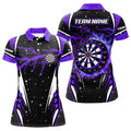 Custom Personalized Thunder Lightning Purple Dart Jersey Women Polo Shirts Custom Team League Dart Shirts