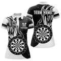 Custom Personalized White Darts Fire Polo Shirts Best Custom Darts Shirts For Women Darts Team Jerseys