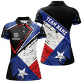 Custom Personalized Archery Texas Flag Vintage Style Women Polo Shirts, Patriotic Texas Archery Shirts