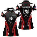 Custom Personalized Red Billiard Jerseys Women Polo Shirts Custom Billiard Sports Style Shirts For Team