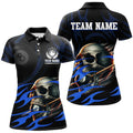 Custom Funny Skull 8 Ball Pool Custom Billiard Polo For Women, Billiard 8 Ball Jerseys