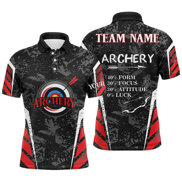 FUNSTUFFPRINT Personalized Archery Target Vintage Style Men Polo Shirts Custom Polo Shirt Size S-5XL