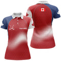 Custom Personalized Canada Womens Golf Polo Shirts Custom Canadian Patriotic Golf Shirts Gift For Ladies