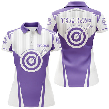 Custom Purple Archery Jerseys Polo Shirts For Women Custom Team Name Archery Uniform Jerseys Shirts