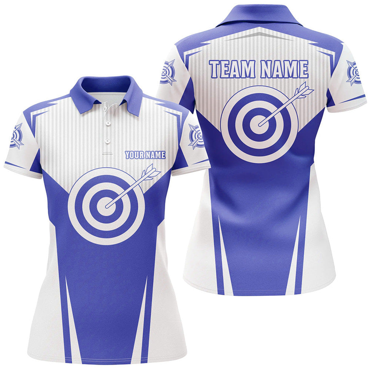 Custom Blue Archery Jerseys Polo Shirts For Women Custom Team Name Archery Uniform Jerseys Shirts