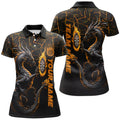 Custom Personalized Orange Big Dragon 3D Printed Darts Shirts For Women Custom Team League Darts Jerseys