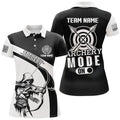 Custom Personalized Funny Death Archery Player Women Polo Shirts Custom Black White Archery Jerseys