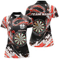 Custom Personalized Red Waves 3D Dart Board Polo Shirts Custom Dart Shirts For Women Dart Jerseys