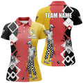 Custom Personalized Argyle Funny Skeleton Women Billiard Shirts Custom Colorful Billiard Team Jerseys