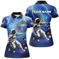 Custom Personalized Astronaut Billiard Balls 3D Printed Shirts For Women Custom Funny Billiard Apparel |Blue