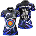 Custom Personalized Blue Thunder Archery Mode On Women Polo Shirts, Custom Archery Jerseys Team Shirts