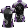 Custom Personalized Purple Archery Jerseys Polo Shirts For Women Best Custom Archery Uniform For Team