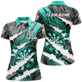 Custom Turquoise Darts Board Funny Crack Darts Women Polo Shirts, Darts Team Jerseys