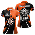 Custom Personalized Orange Dart Mode On Women Darts Polo Shirt Custom Darts Jersey Team Shirts