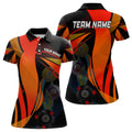 Custom Personalized 3D Orange Billiard Balls Polo Shirts For Women Custom Billiard Pool League Shirts