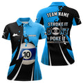Custom Billiard Funny Stroke It Don't Poke It Women Polo Shirts Custom Name 10 Ball Pool Billiard Jerseys