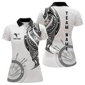 Custom Personalized White Tribal Archery Polo Shirts For Women Custom Archery Shirts Design For Team