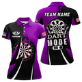 Custom Personalized Purple Dart Mode On Women Darts Polo Shirts Custom Name Dart Jerseys Team Shirts
