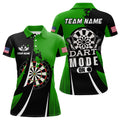 Custom Personalized Green Dart Mode On Women Darts Polo Shirts Custom Name Dart Jerseys Team Shirts