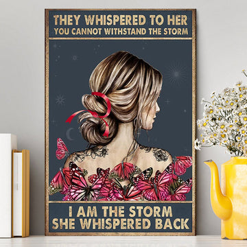 I Am The Storm Wall Art Canvas - Encouragement Gifts For Women