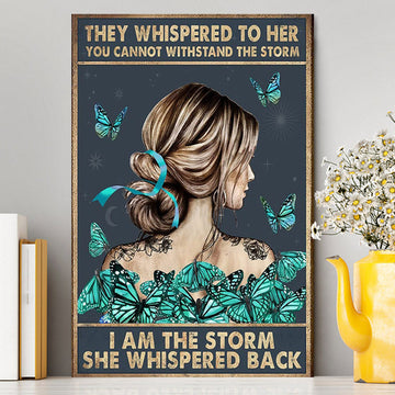 I Am The Storm Wall Art Canvas 2 - Encouragement Gifts For Women