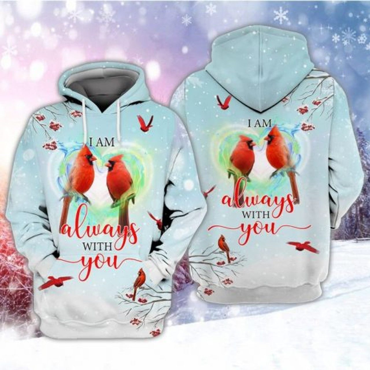 FUNSTUFFPRINT I’M Always With You Cardical Couple 3D Hoodie and Zip Hoodie