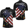 Custom American Flag Bowling Shirt for Men Custom Bowling Jersey Strike Patriot League Bowlers