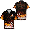 Custom Flames Hawaiian Bowling Shirt for Men Women, That's How I Roll, Custom Name Fire Bowlers Jersey