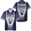 Custom I'm Going on Strike Hawaiian Bowling Shirt for Men Women, Personalized Blue Bowlers Jersey
