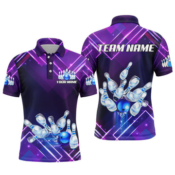Custom Bowling Shirt for Men Bowling, Jersey Bowling Team League Polo Shirt