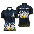 Personalized Bowling Shirt For Men Custom Bowling Jersey Bowling Team League Polo Shirt